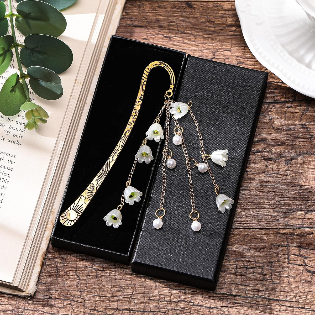Flower Charm Metal Bookmark - view 2