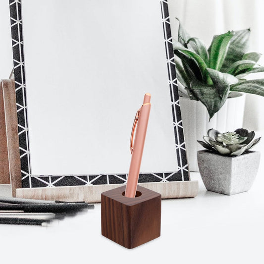 Single-Pen Wooden Cube Stand - view 1