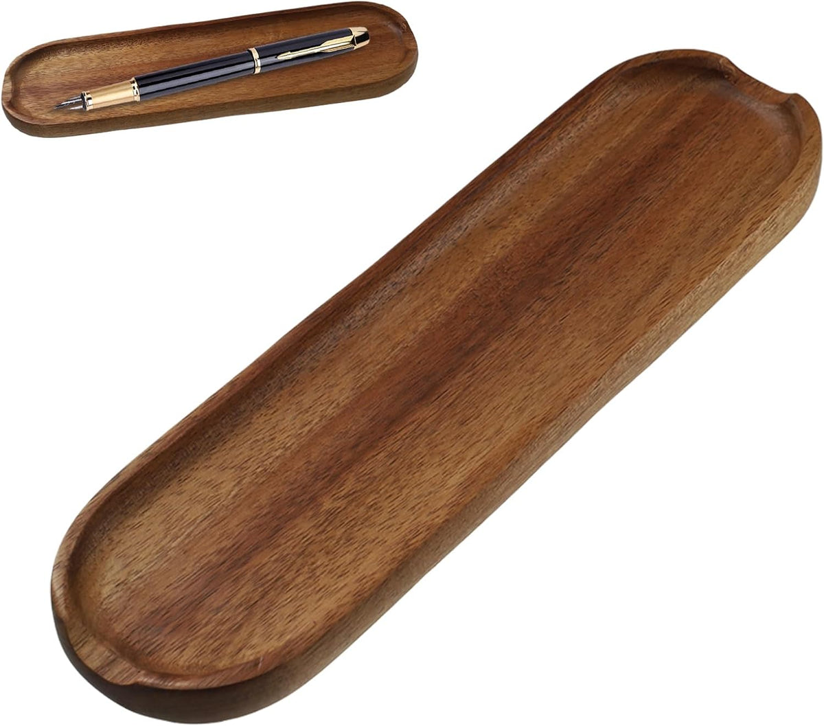 Walnut Oval Pen Tray - view 2