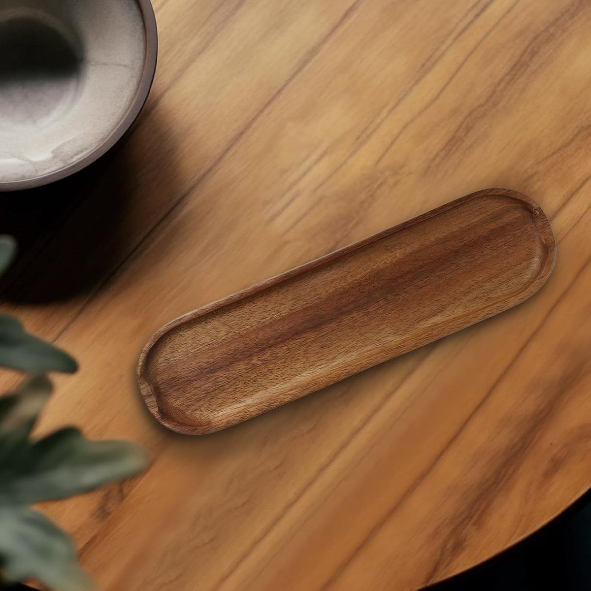 Walnut Oval Pen Tray - view 1