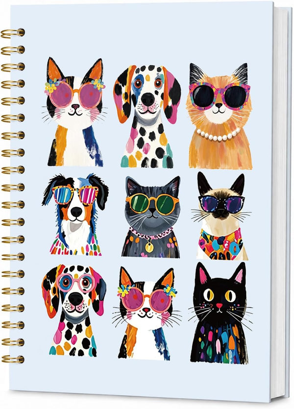 Dog Illustration Spiral Notebook