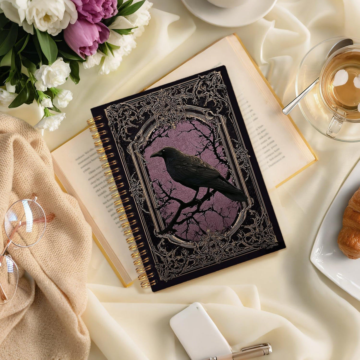 Raven Illustration Notebook - view 2