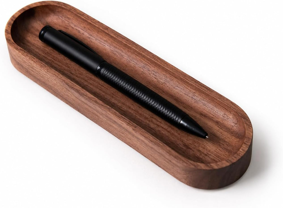 Walnut Oval Desk Tray - view 3