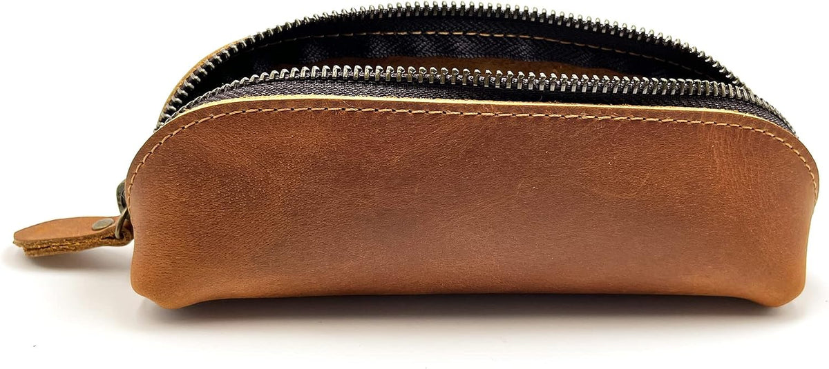 Brown Rounded Pencil Case - view 2