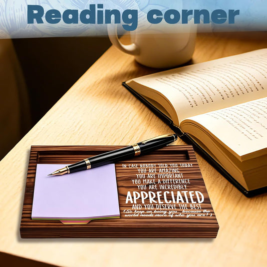 Wooden Memo Pad Holder - view 1