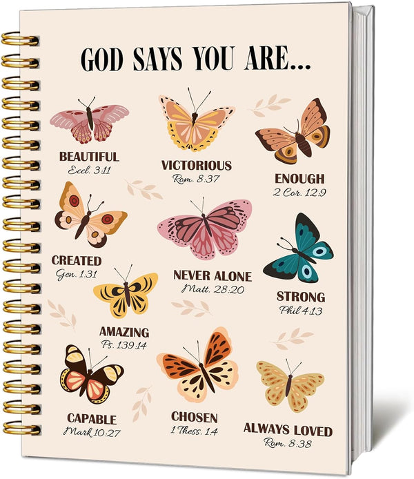 Butterfly Illustration Spiral Notebook