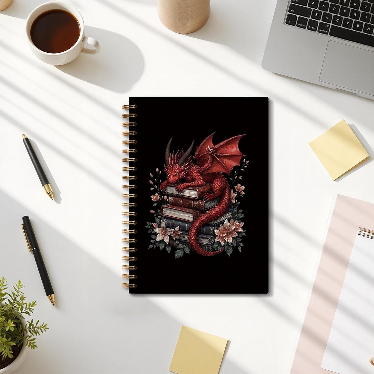 Dragon Illustration Spiral Notebook - view 2