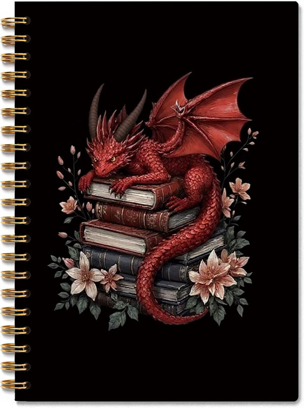Dragon Illustration Spiral Notebook